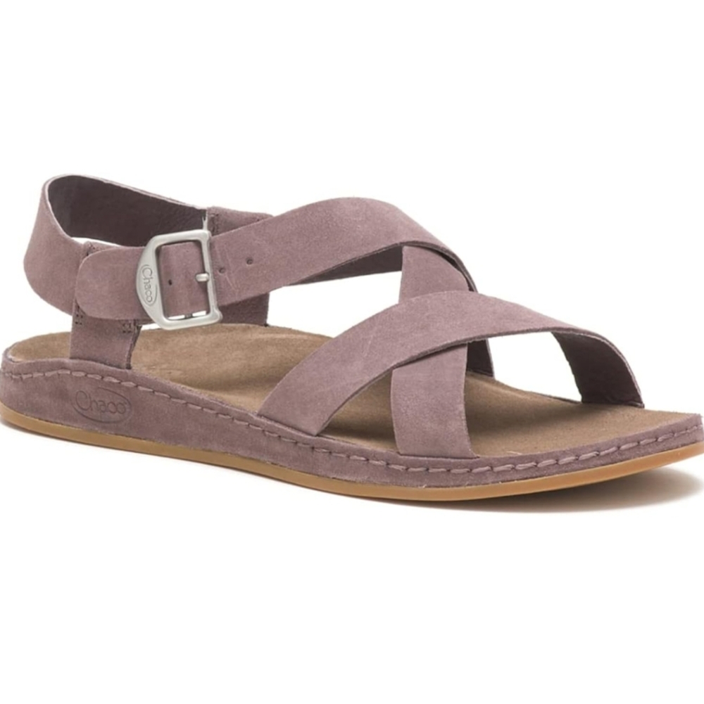 Chaco Suede Sparrow Wayfarer Sandals with Cross-Strap Design Sz 10 Earthy Boho